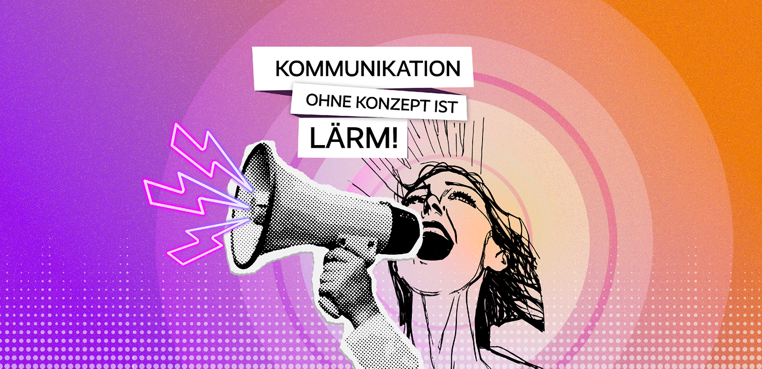 Illustration Frau mit Megaphone