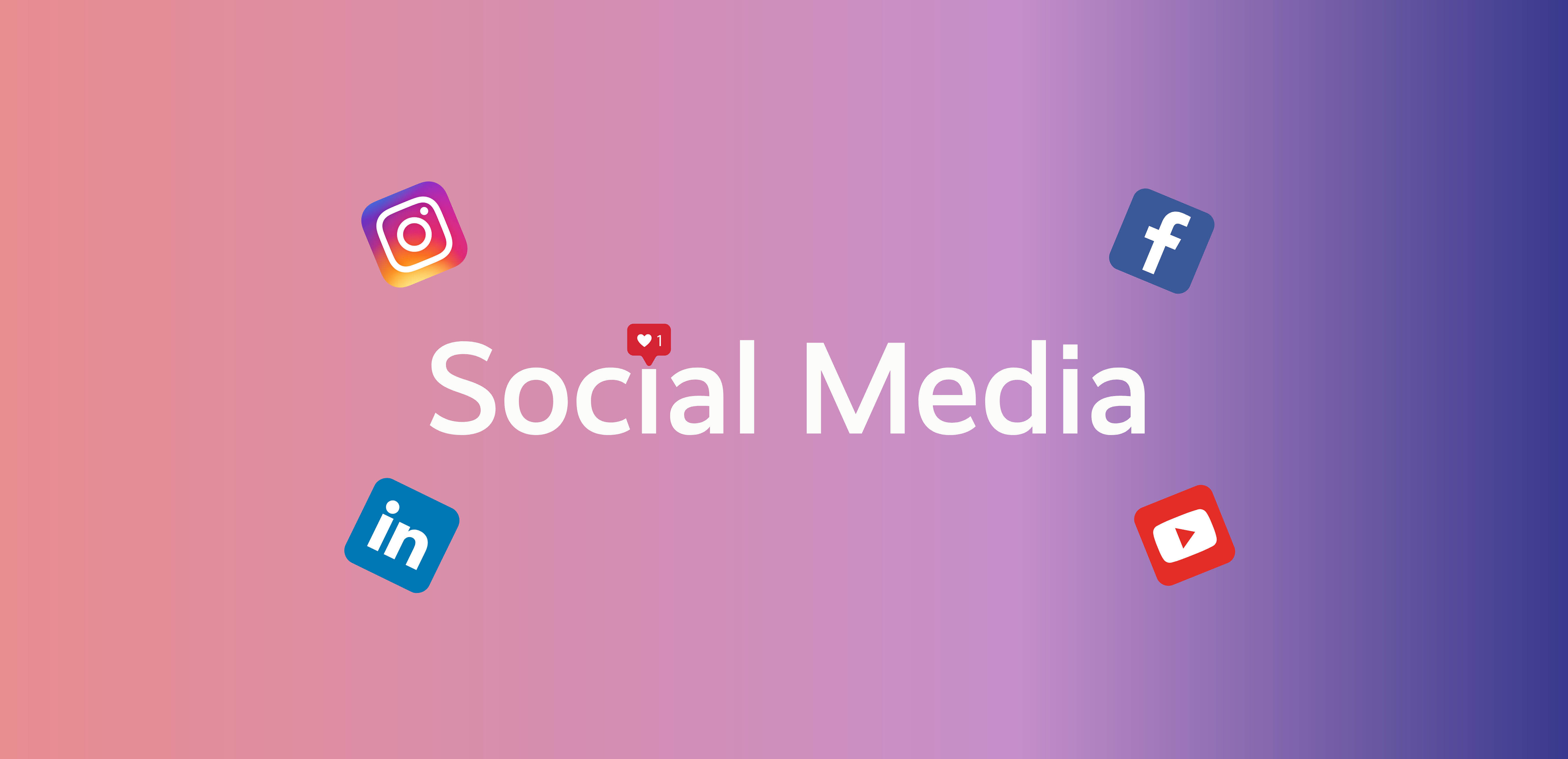 Social Media Symbolbild mit Logos der verschiedenen Social Media Plattformen